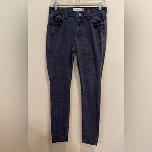 Cabi Jeans Curvy Skinny Dark Blue Floral Jeans